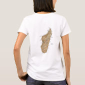 T-Shirt Drapeau + Carte + Texte Madagascar (Dos)