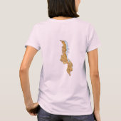 T-Shirt Drapeau + Carte + Texte Malawi (Dos)