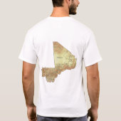 T-Shirt Drapeau + Carte + Texte Mali (Dos)