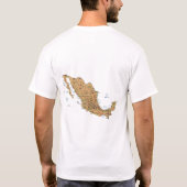 T-Shirt Drapeau + Carte + Texte Mexique (Dos)
