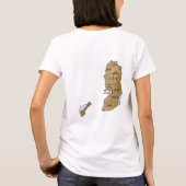 T-Shirt Drapeau + Carte + Texte Palestine (Dos)