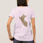 T-Shirt Drapeau + Carte + Texte Pérou (Dos)