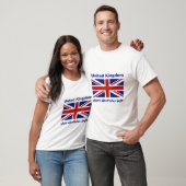 T-Shirt Drapeau + Carte + Texte Royaume-Uni (Unisexe)