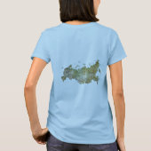 T-Shirt Drapeau + Carte + Texte Russie (Dos)