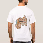 T-Shirt Drapeau + Carte + Texte Rwanda (Dos)