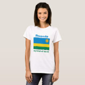 T-Shirt Drapeau + Carte + Texte Rwanda (Devant entier)