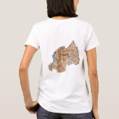 T-Shirt Drapeau + Carte + Texte Rwanda (Dos)