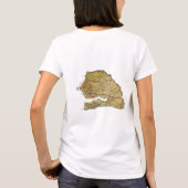 T-Shirt Drapeau + Carte + Texte Sénégal (Dos)