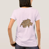 T-Shirt Drapeau + Carte + Texte Suisse (Dos)