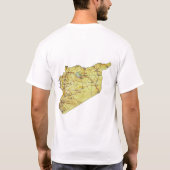 T-Shirt Drapeau + Carte + Texte Syrie (Dos)