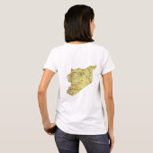 T-Shirt Drapeau + Carte + Texte Syrie (Dos entier)
