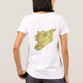 T-Shirt Drapeau + Carte + Texte Syrie (Dos)