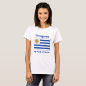T-Shirt Drapeau + Carte + Texte Uruguay (Devant entier)