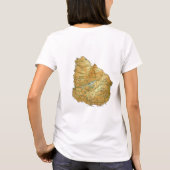 T-Shirt Drapeau + Carte + Texte Uruguay (Dos)