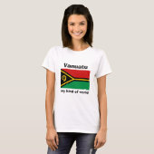T-Shirt Drapeau + Carte + Texte Vanuatu (Devant entier)