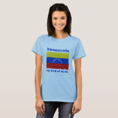 T-Shirt Drapeau + Carte + Texte Venezuela (Devant entier)