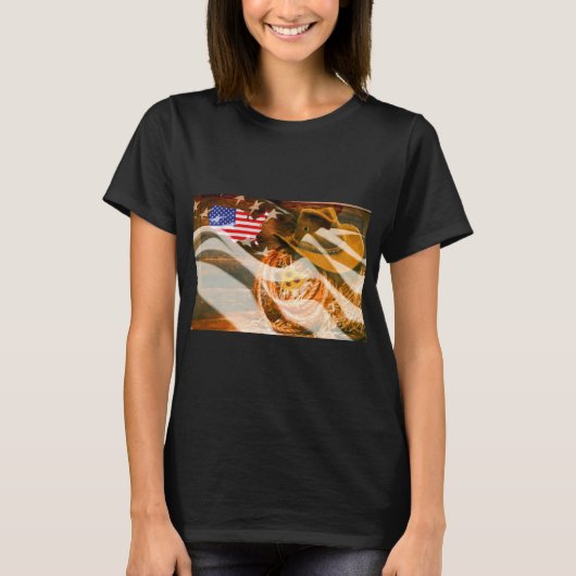 T-shirt Drapeau Casquette américain Sunrays (Devant)