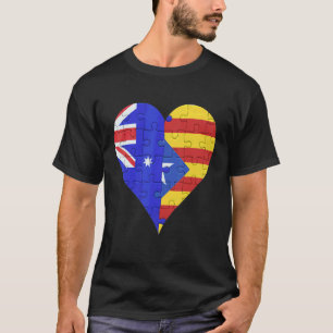 T-shirt Drapeau catalan australien Cœur