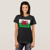 T-shirt Drapeau celtique du Dragon rouge du Pays de Galles (Devant entier)