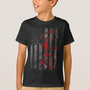 T-shirt Drapeau Chasse aux Bow Tir à l'arc Chasse amusante