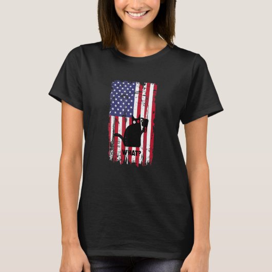T-shirt Drapeau Chat Ce Chat Noir Meurtre Chat Avec Saw Ma (Devant)