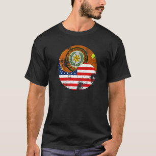 T-shirt Drapeau Cherokee d'Amérique native Drapeau Cheroke