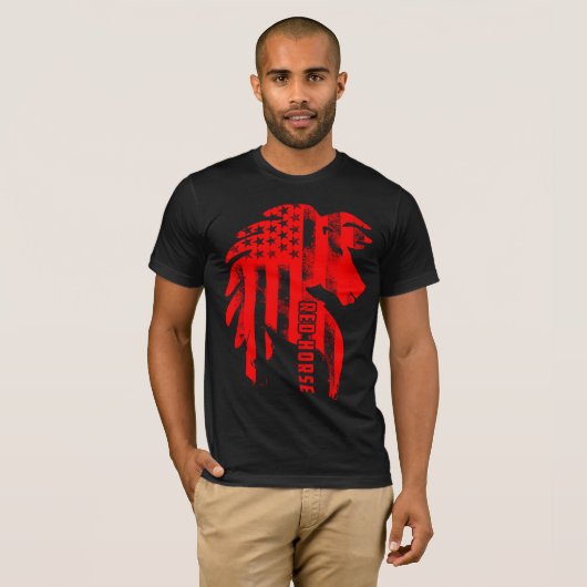 T-shirt Drapeau CHEVAL ROUGE (Devant entier)