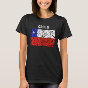 T-shirt Drapeau Chili vintage Hommes Chiliens Femmes