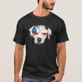 T-shirt Drapeau chilien Chien dalmate Chili Pocket Pullove (Devant)