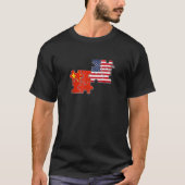 T-shirt Drapeau chinois américain (Devant)