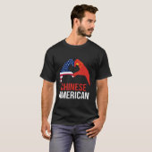 T-shirt Drapeau chinois américain Chine (Devant entier)
