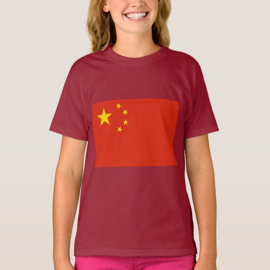 T-shirt Drapeau chinois (Chine) (Devant)
