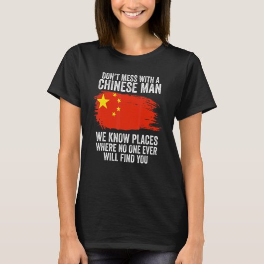T-shirt Drapeau chinois masculin Chine (Devant)