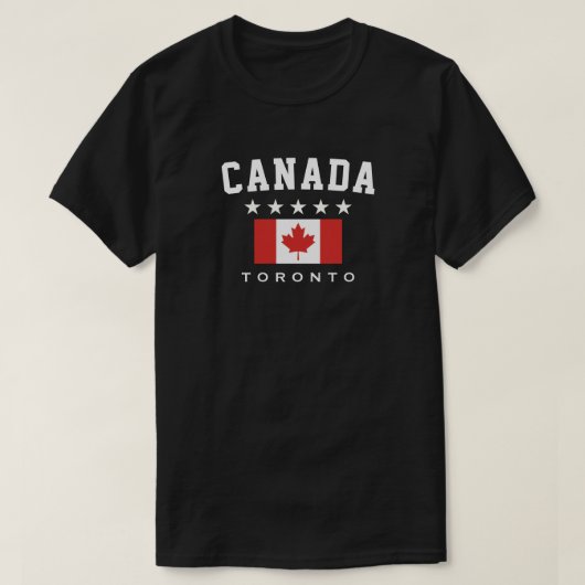 T-shirt Drapeau cinq étoiles de Toronto Canada (Design devant)