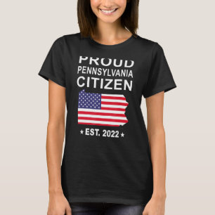 T-shirt Drapeau citoyen américain Pennsylvania Pennsylvani