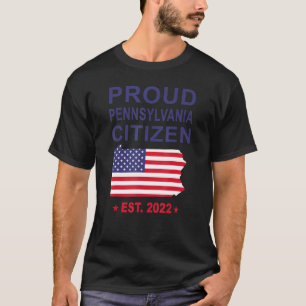 T-shirt Drapeau citoyen américain Pennsylvania Pennsylvani