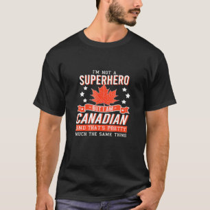 T-shirt Drapeau citoyen canadien Superhero Power Eh