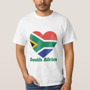 T-shirt Drapeau Coeur Afrique du Sud