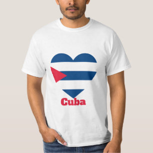 T-shirt Drapeau Coeur de Cuba