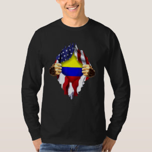 T-shirt Drapeau Colombie-Américain