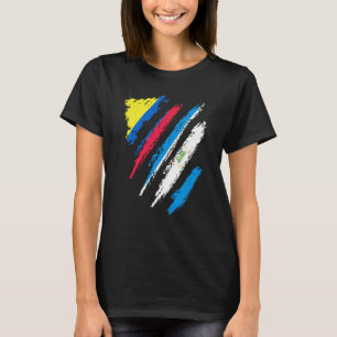 T-shirt Drapeau Colombie Nicaragua Cultivé Patriote Pays R