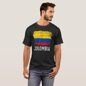 T-shirt Drapeau Colombie vintage pour la Colombie (Devant entier)