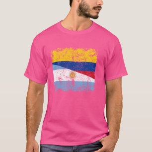 T-shirt Drapeau colombien à moitié argentin Argentine Colo