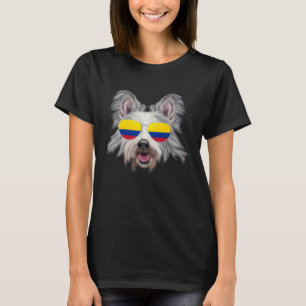 T-shirt Drapeau colombien Berger Picard Chien Colombie Poc