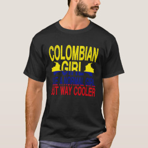 T-shirt Drapeau colombien de la fille colombienne