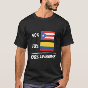 T-shirt Drapeau colombien portoricain Porto Rico Colombie