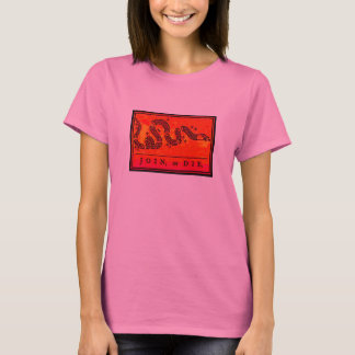 T-shirt Drapeau colonial - Rejoignez ou mourrez