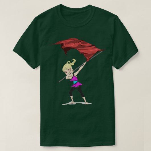 T-shirt Drapeau Color Guard Dabbing Girl ColorGuard (Design devant)