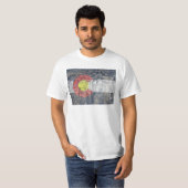 T-shirt drapeau colorado mur texturé (Devant entier)