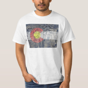 T-shirt drapeau colorado mur texturé